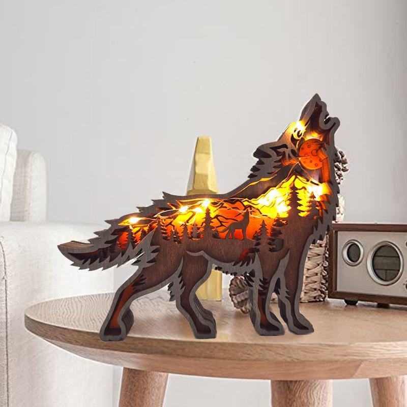 3D Hohles Holz Ornament Waldtier
