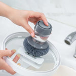 Hygienische Reinigungsbürste mit Flüssigkeitsdosierung