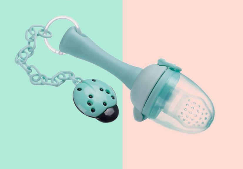 Silikon Beißring und Fütterhilfe – Baby Fruchtsauger und Futterspender