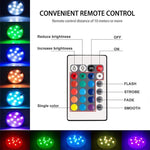 Waterproof LED Lights with Remote Control and Suction Cups