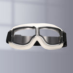 Vintage Motorradschutzbrille mit wechselbaren Gläsern und Komfortpolsterung