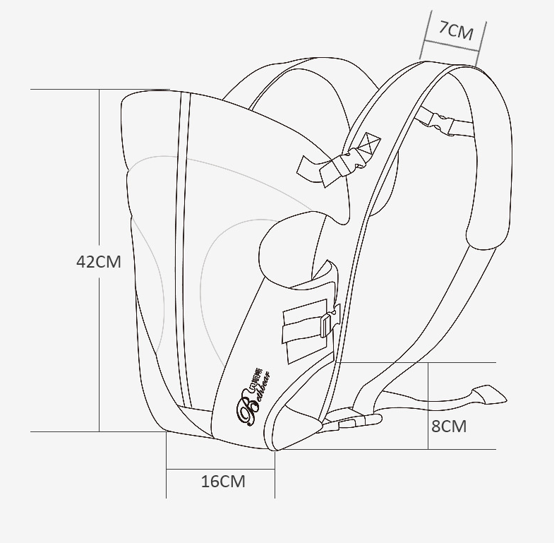 Verstellbare ergonomische Tragehilfe für Babys
