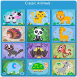 Spielset mit 3D Tieraufklebern