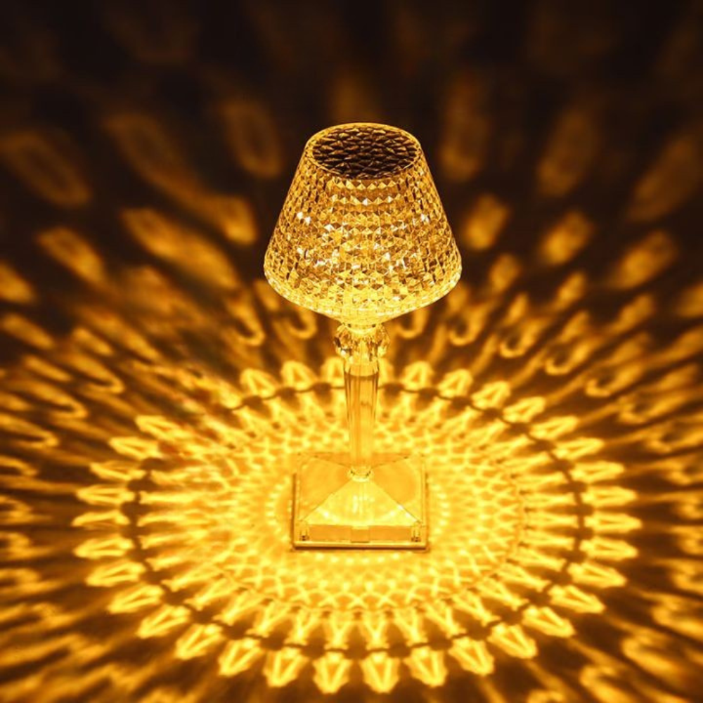 Atmospheric Crystal Table Lamp with Touch Control – 16 Colors