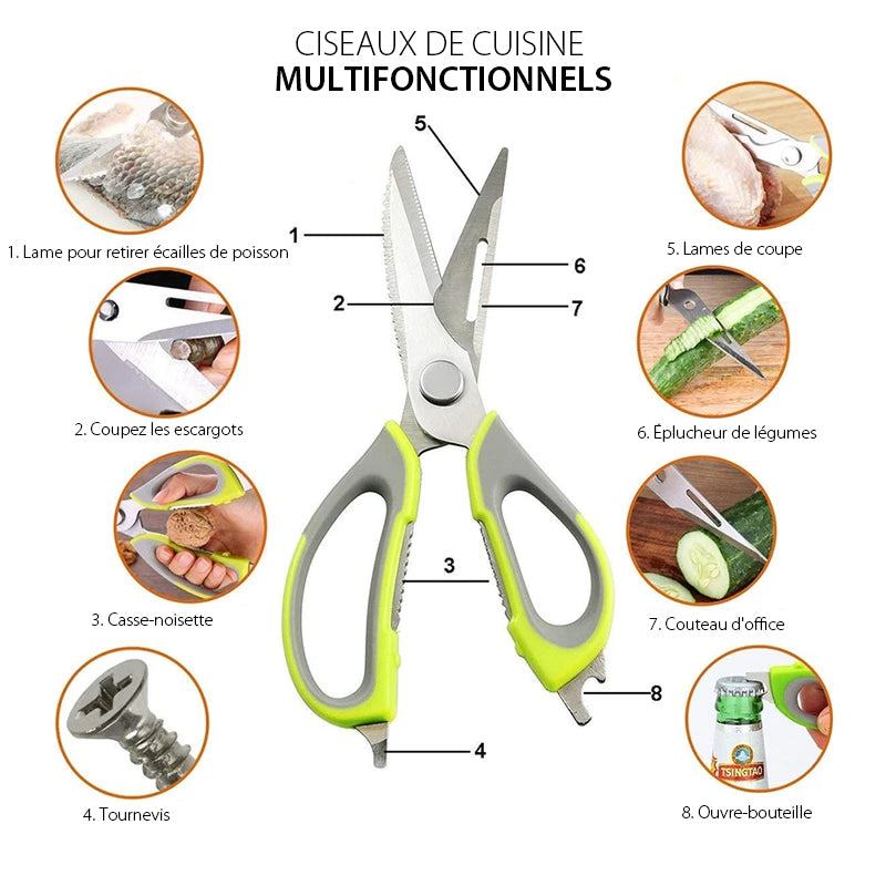 Multifunktionale Küchenschneider mit verschiedenen Funktionen