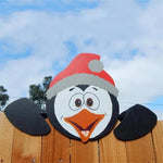 Weihnachtszaun Dekoration mit festlichem Motiv