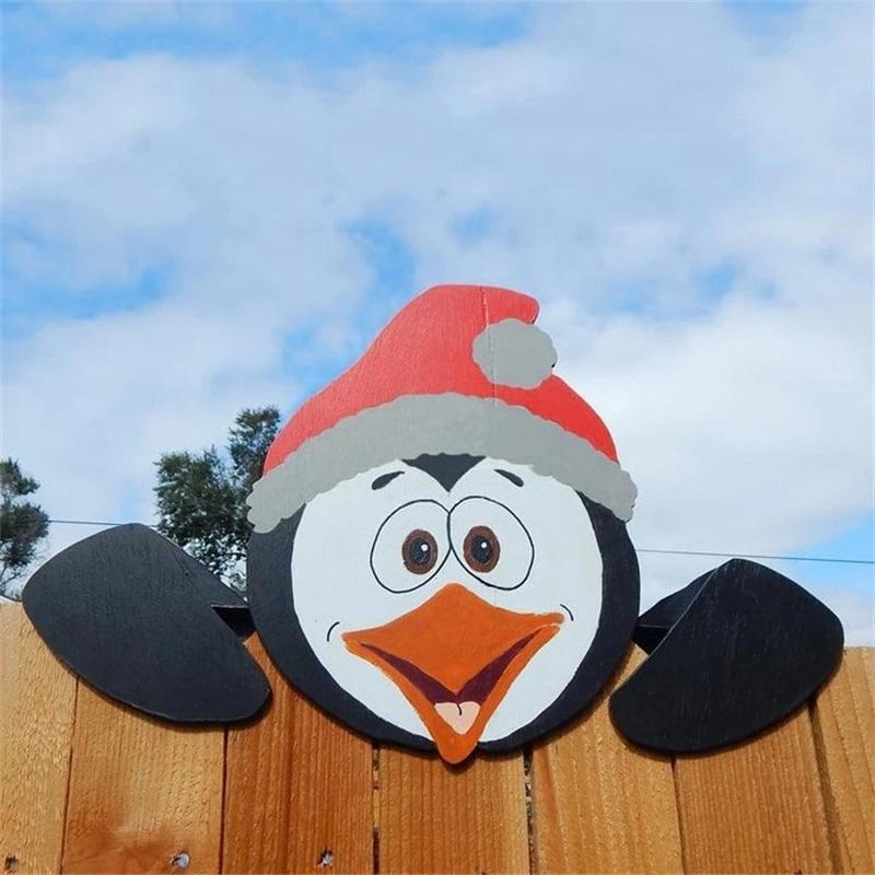 Weihnachtszaun Dekoration mit festlichem Motiv