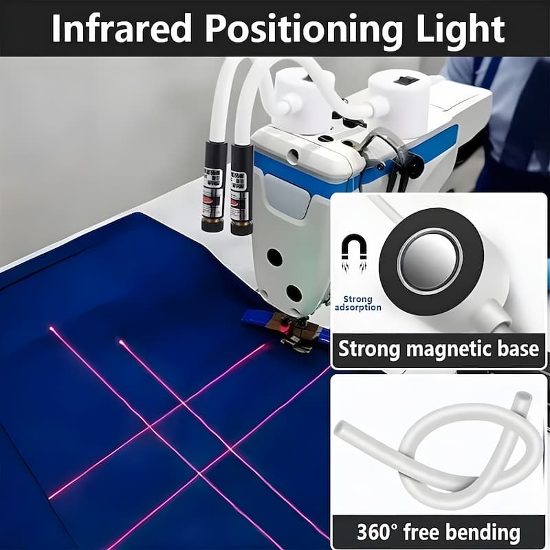 Präziser Nählaser mit Magnetbasis und LED-Beleuchtung
