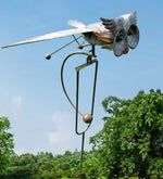 Metall Garten Windspiel mit Erdspieß – Wetterfeste Dekoration