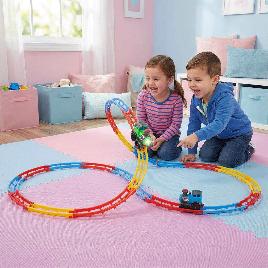 Spielzeug Achterbahn mit Zug