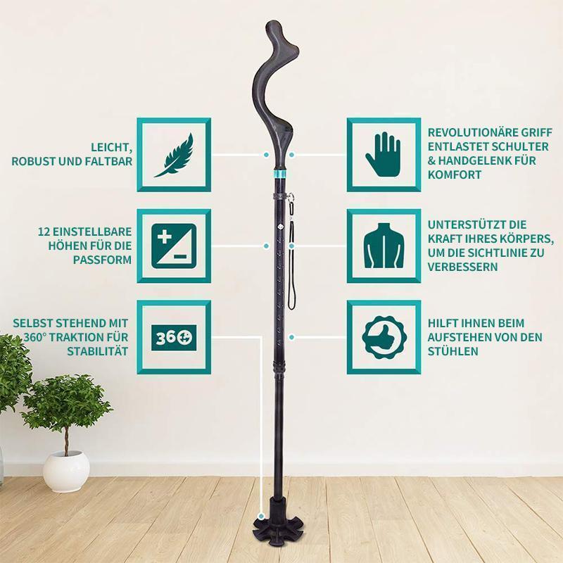 Compact and customizable walking stick for enhanced safety