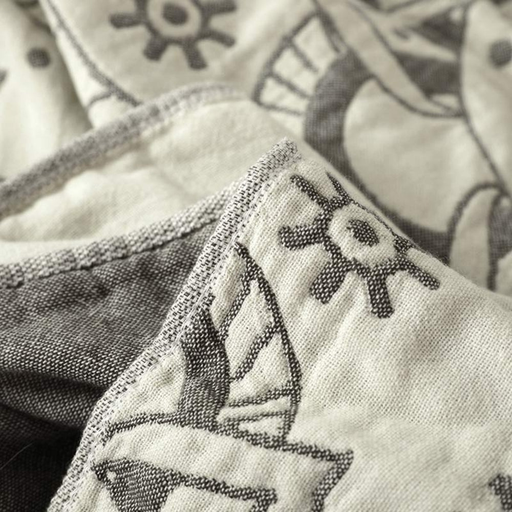 Elegante Wendedecke mit Mandala Design aus Baumwolle