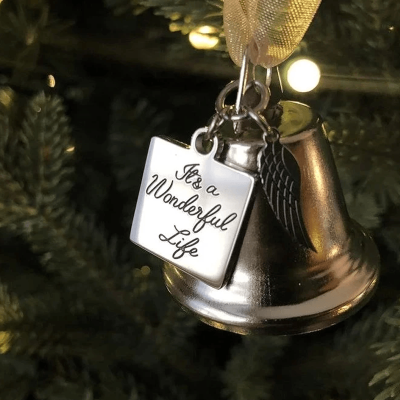 Schmuckanhänger für Weihnachtsbaum – Engel Flügel Glocken Dekoration