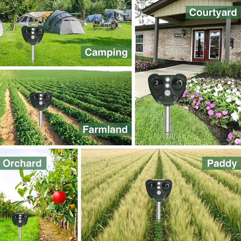 Ultraschall Vogelvertreiber mit Solarbetrieb