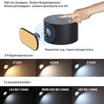 Kabellose LED Wandleuchte mit drehbarem Kopf