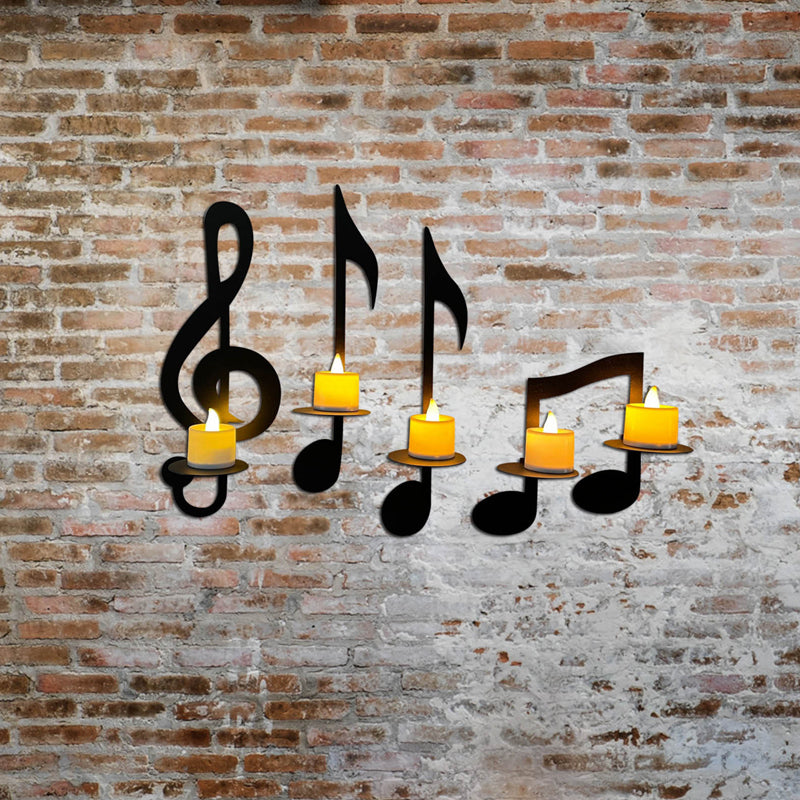 Wandlicht mit schwarzer Musiknote