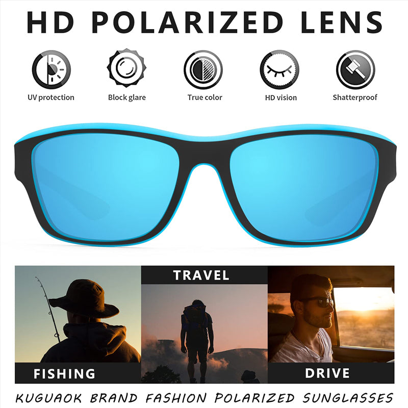 Sportliche Sonnenbrille mit UV400 Schutz und Polarisation
