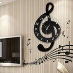 Moderner Wanddekor mit musikalischem Notenschlüssel-Design