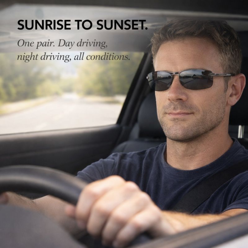 Fotoanpassende Sonnenbrille mit UV400-Schutz