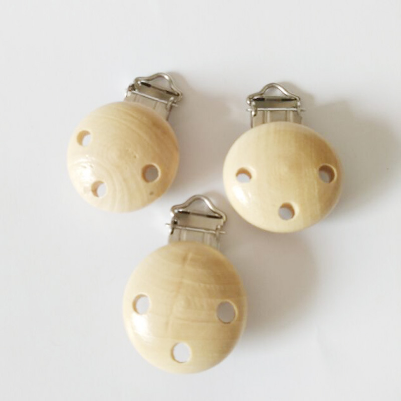 DIY Babyaccessoires Holzclip mit Metallverschluss für Babyausstattung