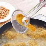 Edelstahl Frittierzange mit Abtropfsieb