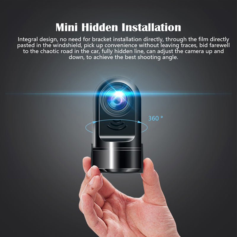 Compact HD Dashcam with 360° Swivel Function