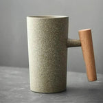 NordicDream Keramiktasse – Stilvolles Design mit Holzgriff