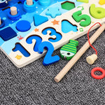Holzspielbrett zur Förderung von Fähigkeiten nach Montessori-Prinzipien