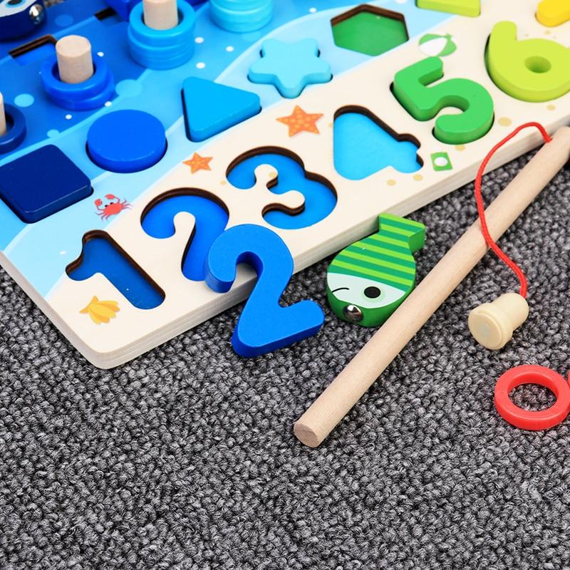 Holzspielbrett zur Förderung von Fähigkeiten nach Montessori-Prinzipien