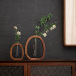 Wandvase aus Holz mit Glastube – Stilvolle Pflanzenpräsentation