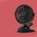 Tragbarer Klemmlüfter mit 360° Drehung – USB & wiederaufladbarer Akku