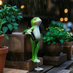 Verspielte Froschfigur für Blumentöpfe und Garten