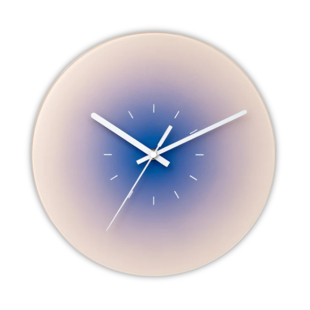 Stilvolle Wanduhr aus Glas – 30 cm Durchmesser