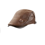 Luxurious Leather Plush Hat | Stylish Warmth for Winter