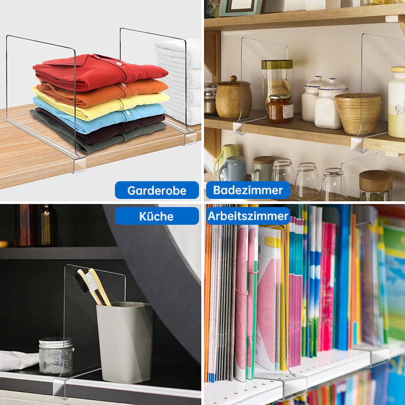 Acrylregaltrenner für eine perfekte Kleiderordnung
