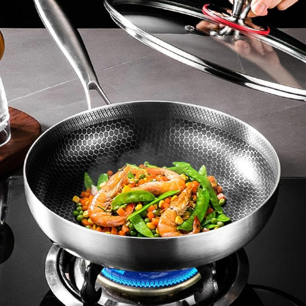 Hochwertige Edelstahl-Pfanne für exzellentes Kochen