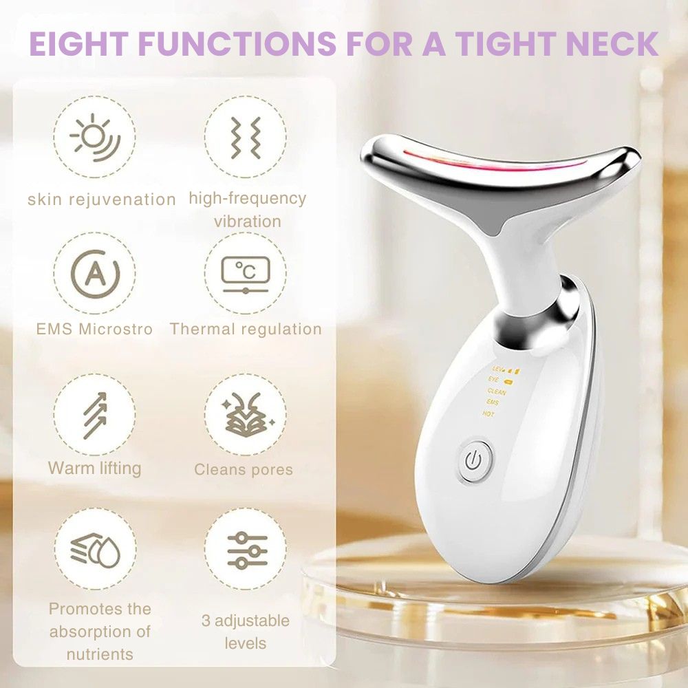 Gesichtsmassagegerät mit Ionen-Technologie und LED-Licht