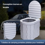 Kompakte Reise-Toilette aus strapazierfähigem Kunststoff
