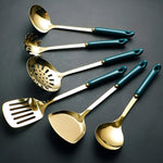 Elegantes Edelstahl-Besteckset in Gold