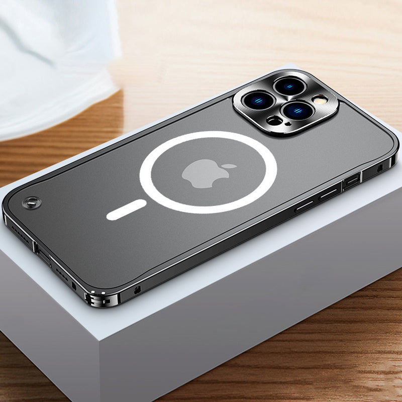 Stilvolles Magnetisches Handyhülle für iPhone mit Metallrahmen