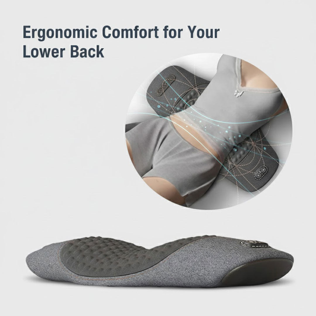 Ergonomisches Rückenstützkissen mit Wärme- und Massagefunktion
