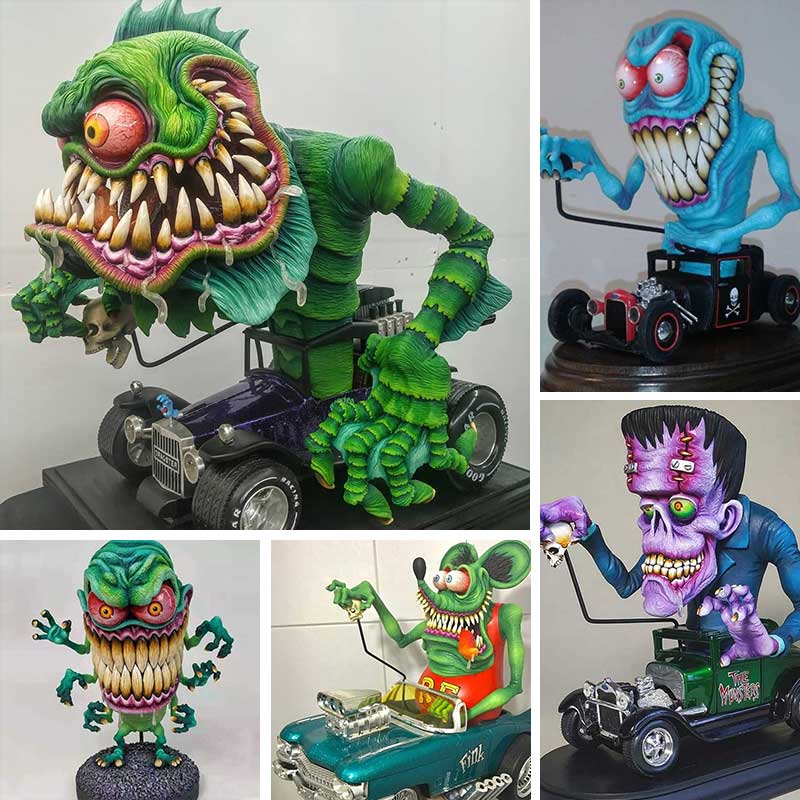 Große Monsterstatue mit wütendem Mund