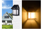 Solarbetriebene Außenwandlampe mit Bewegungsmelder