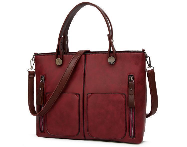 Vintage Handtasche mit doppelter Fronttasche