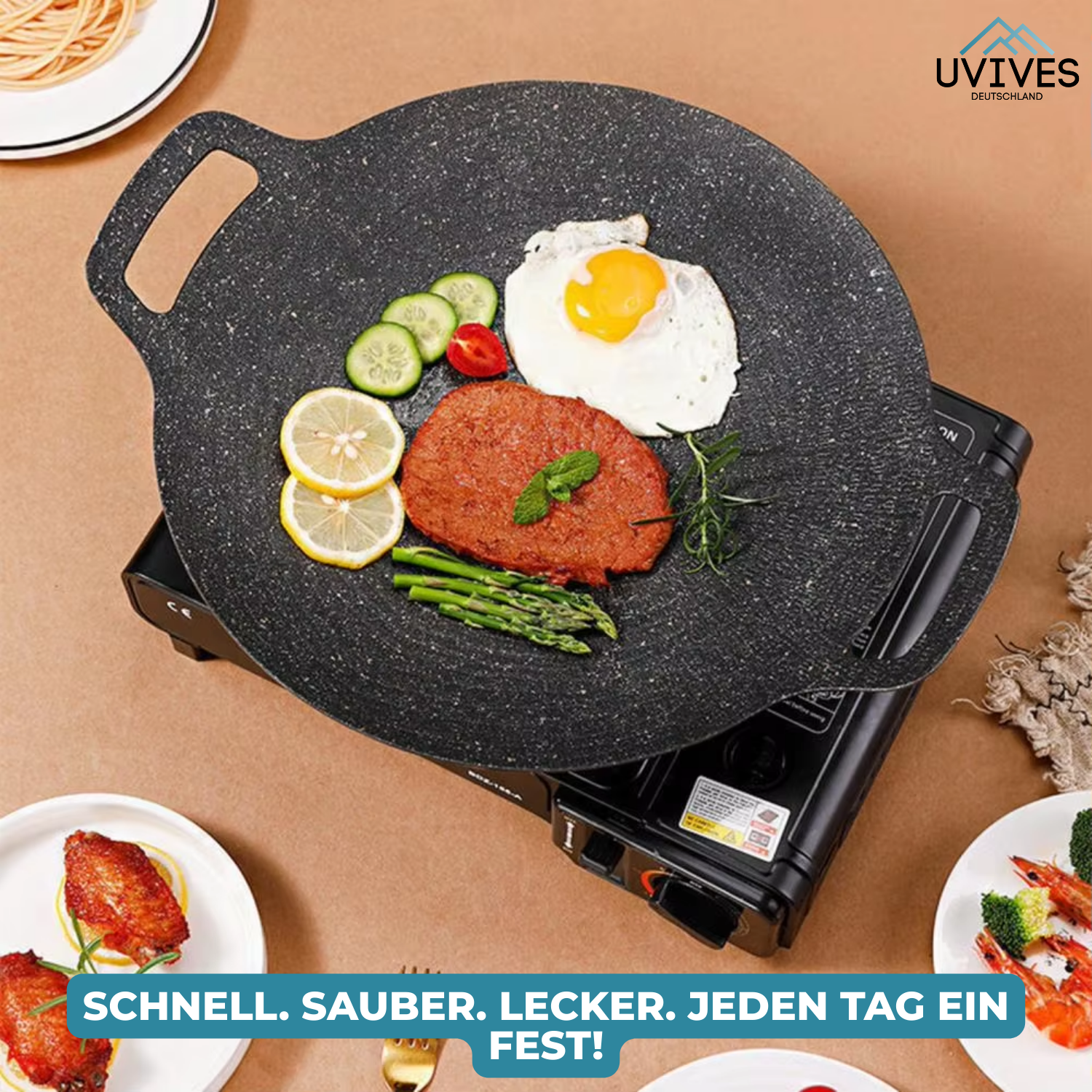 Gemstone Non-Stick Grill Pan - Perfect for Every Kitchen