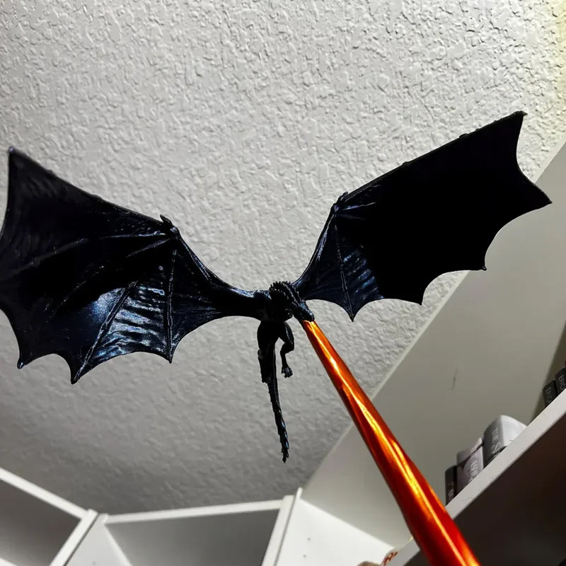 Bücherregal mit Drachenflamme – Dekorative Buchstütze