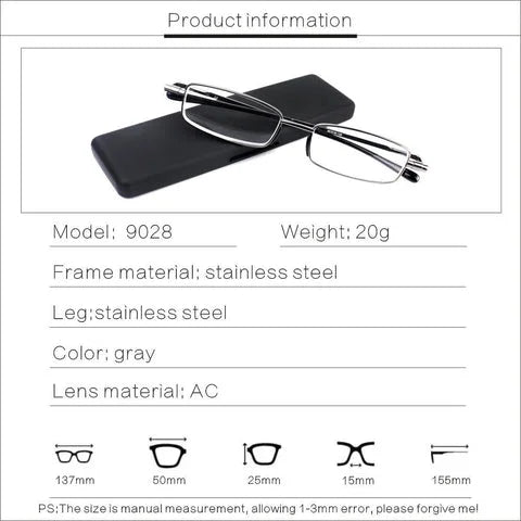 Kompakte Falt-Lesebrille für Herren und Damen