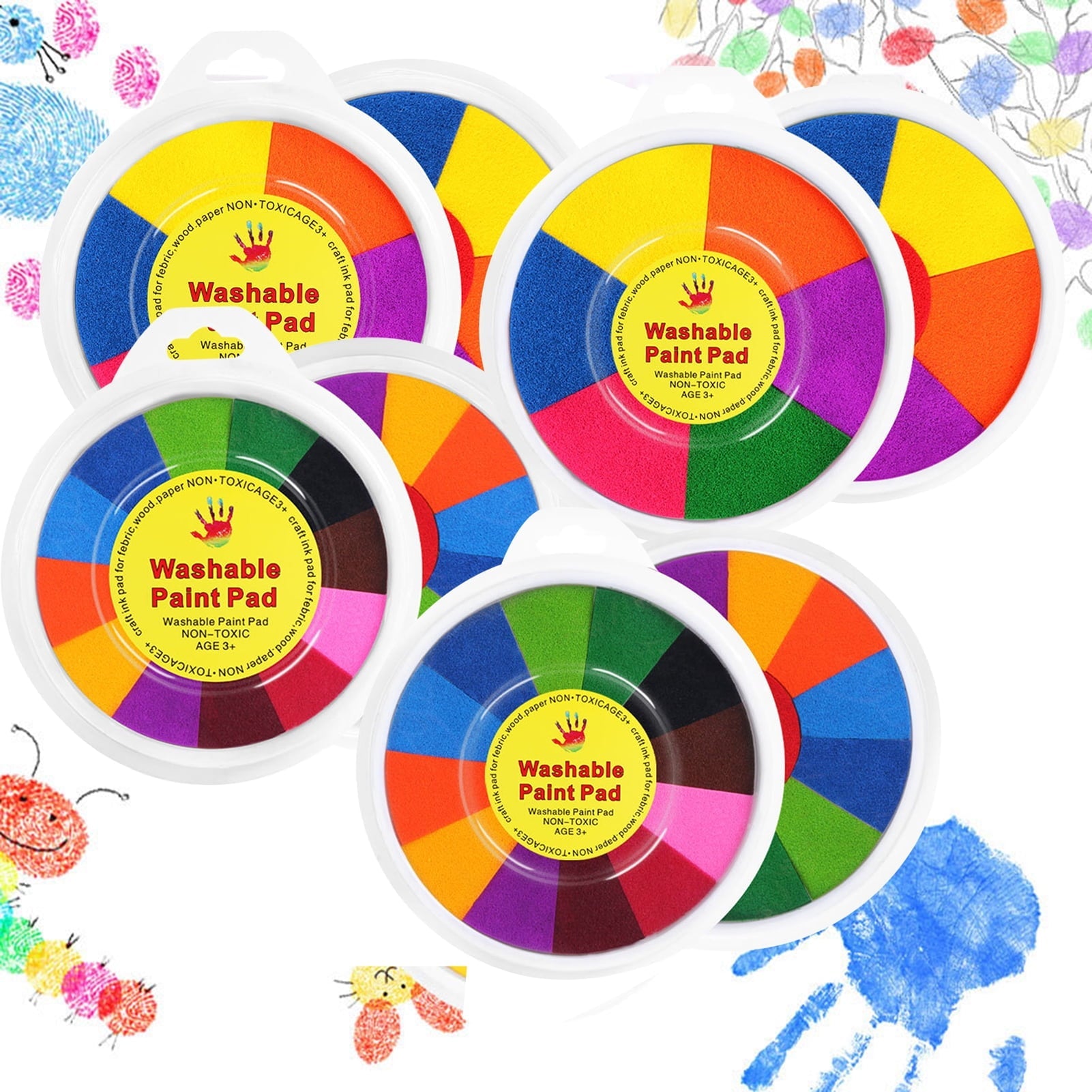 Set mit Fingerfarben für Kinder