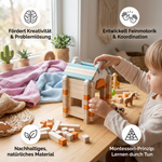 Holz-Baustein Set im Montessori-Stil – Stapel- und Konstruktionsspielzeug