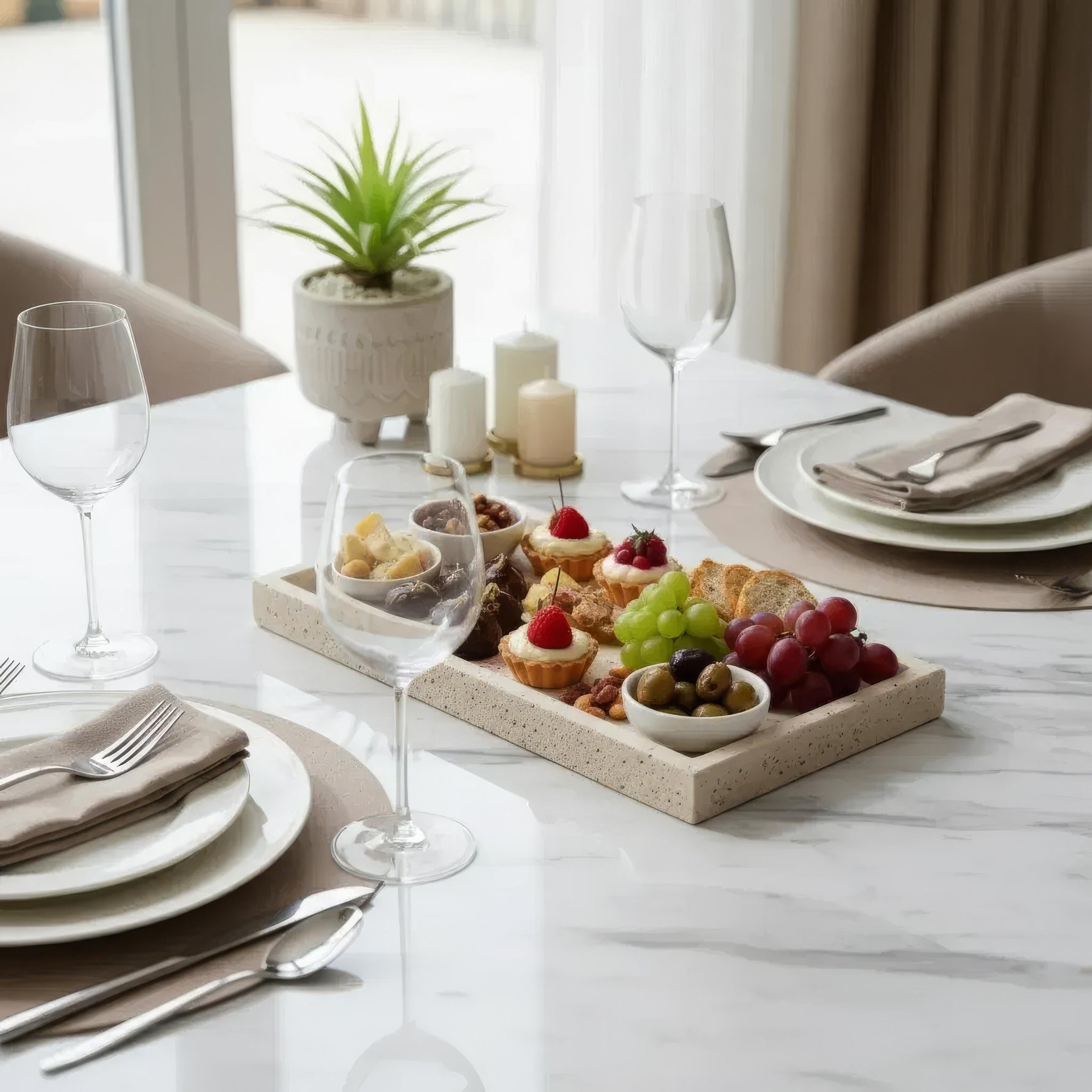 Elegant Marble Serving Tray for Stylish Accents